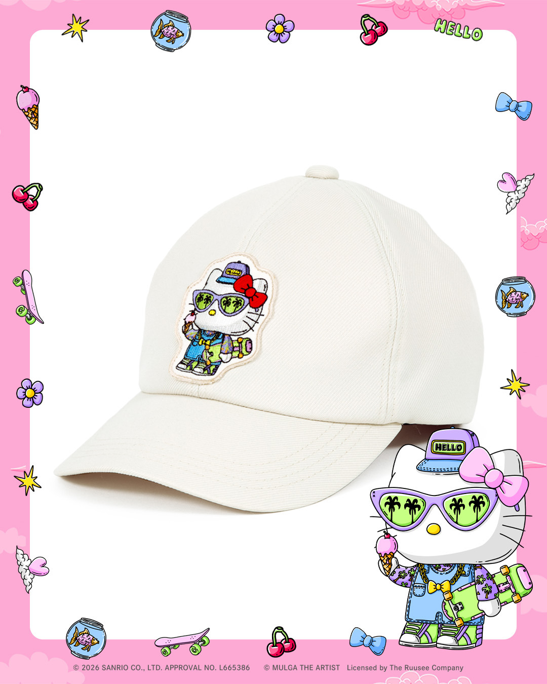 サンリオ」キティがスケートボーダーでウェイ♪ DJポチャッコは