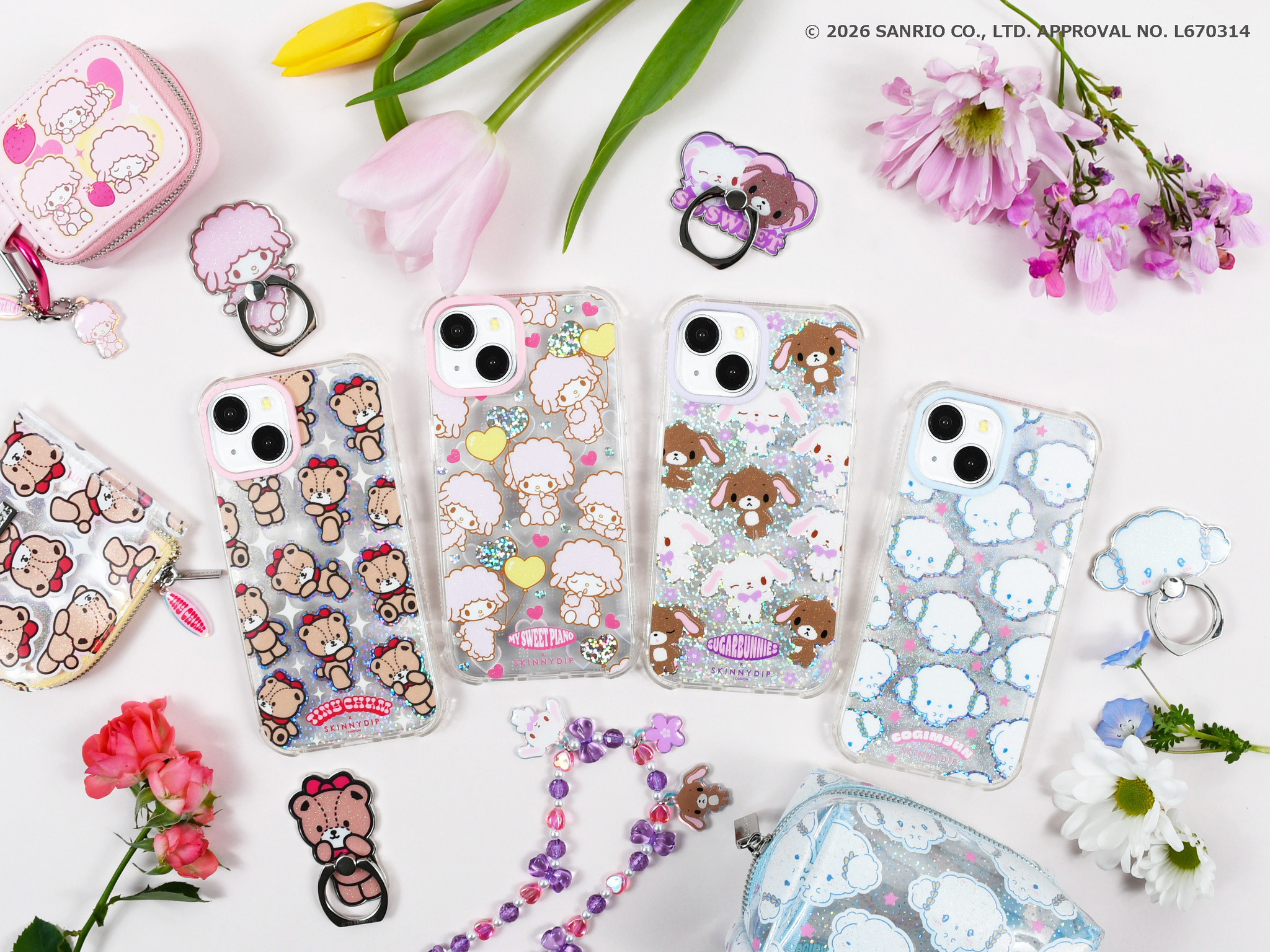 サンリオ」春っぽスイートなモバイルアクセサリー＆雑貨が登場