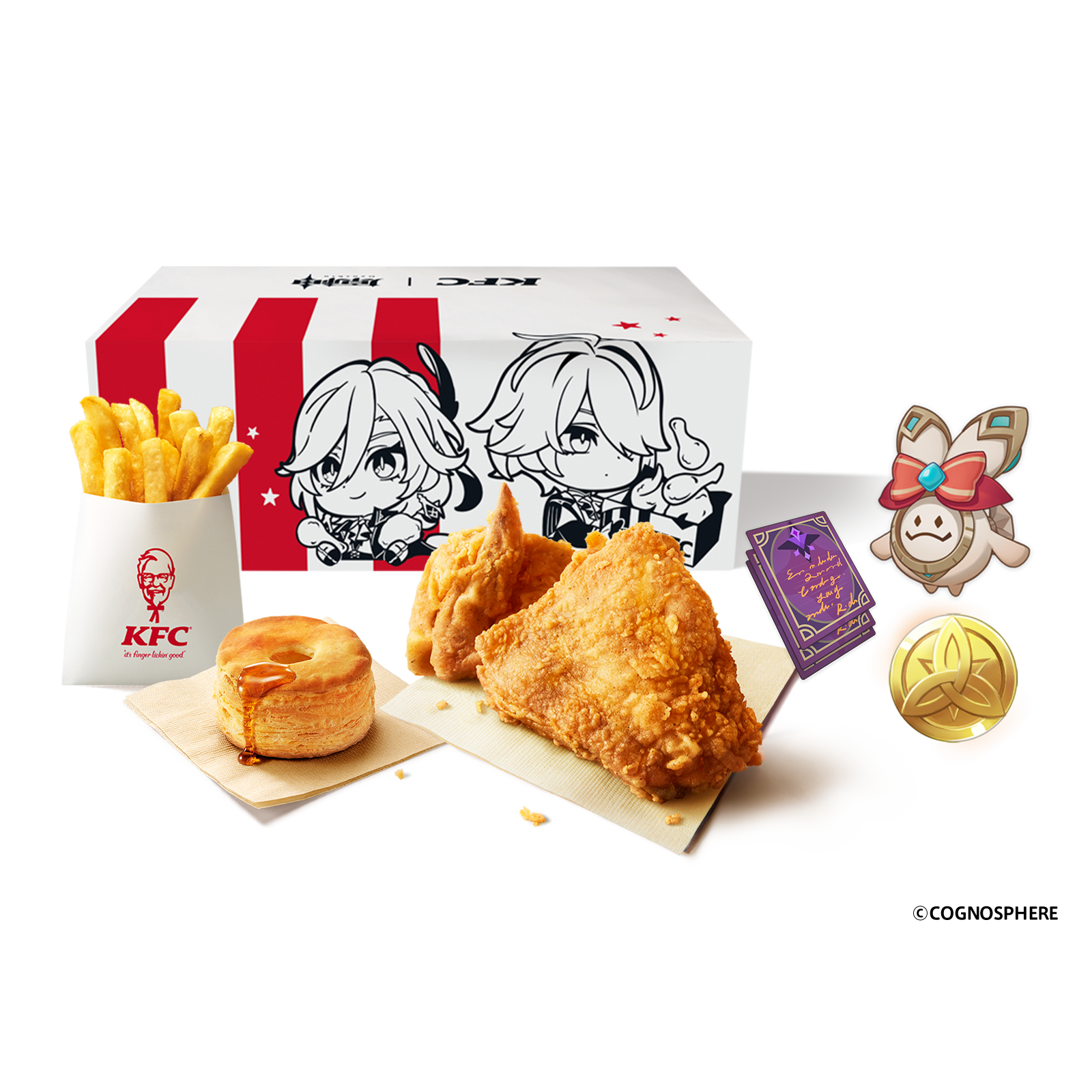 原神」アルハイゼン＆カーヴェと一緒にチキンを食べよう♪ KFCコラボ第
