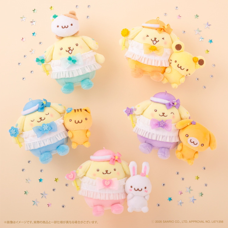 ポムポムプリンがゆめかわ～な“ぬい”に☆赤マントの王様風も似合いすぎ