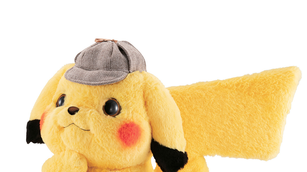 名探偵ピカチュウ 本物さながらのサイズでフワフワに立体化 耳 手 しっぽも可動 アニメ アニメ