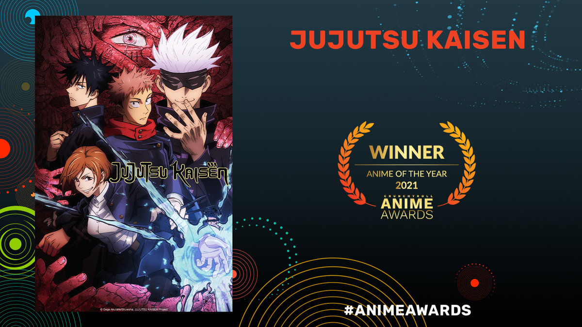 呪術廻戦 世界のアニメファンが選ぶ アニメ オブ ザ イヤー 受賞 クランチロール アニメアワード21 アニメ アニメ