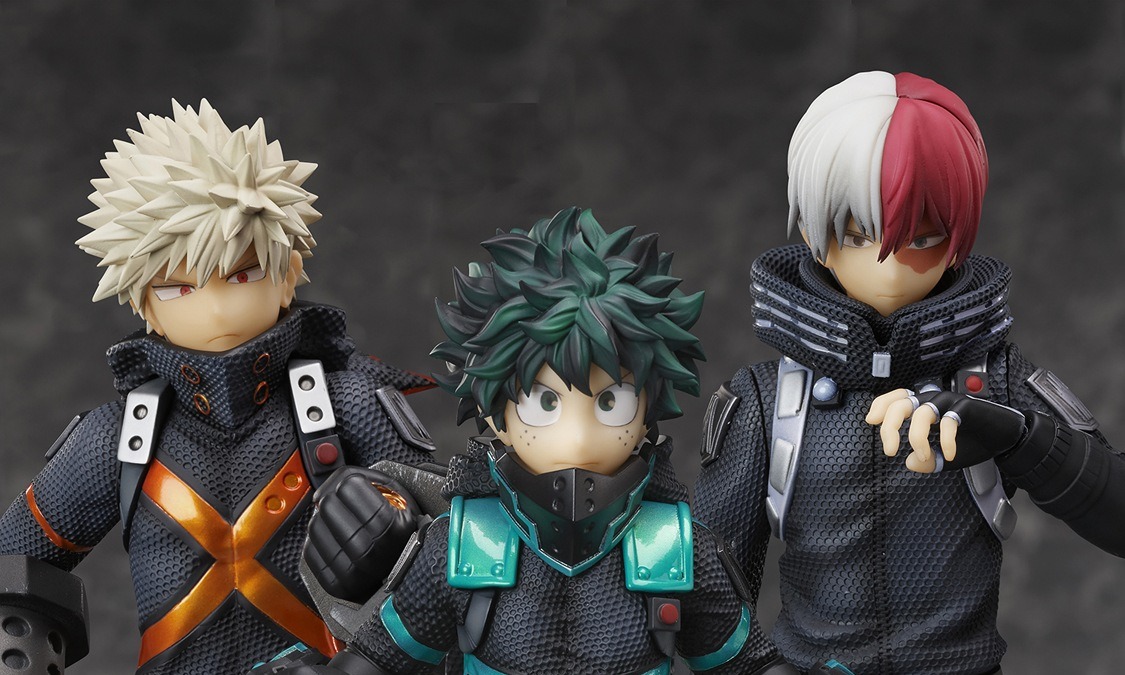 映画 ヒロアカ 新コスチューム ステルススーツ 姿の緑谷出久 爆豪勝己 轟焦凍のフィギュア登場 アニメ アニメ