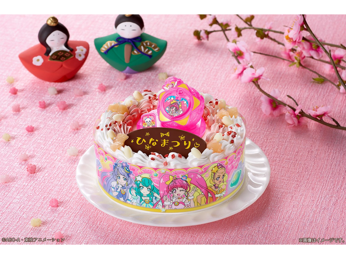 ひな祭りは プリキュア と 変身アイテムも一緒の キャラデコお祝いケーキ が登場 アニメ アニメ