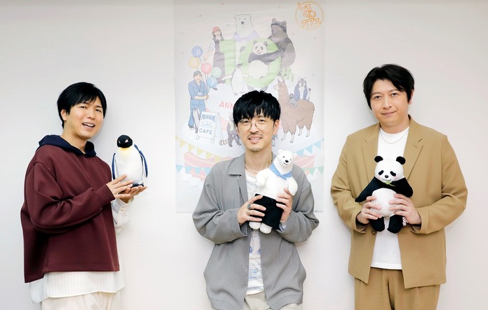 （左から）神谷浩史、櫻井孝宏、小野大輔（C）ヒガアロハ／しろくまカフェ製作委員会 2012