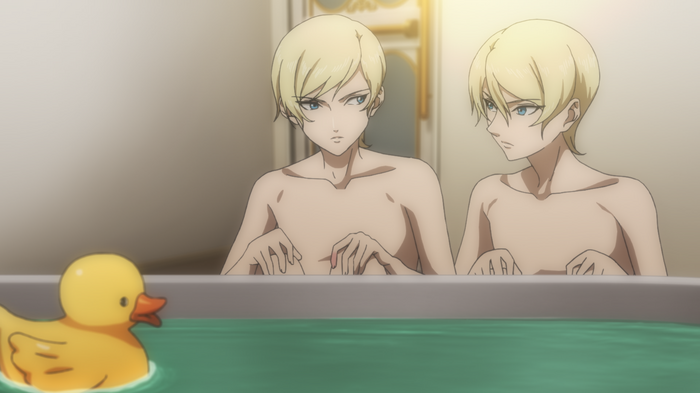 『ミギとダリ』#02「ウェルカムパーティー」先行場面カット(C)佐野菜見・KADOKAWA/ビーバーズ