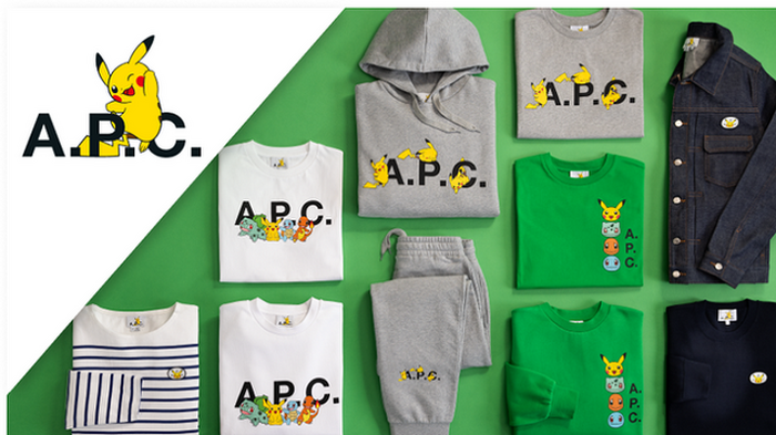 『ポケモン』と仏ファッションブランド「A.P.C.」がコラボ！ピカチュウや初代御三家をデザインしたアパレルが多数ラインナップ