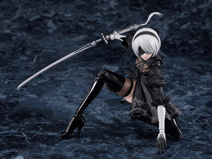 この太もも動かせるぞ！「NieR:Automata Ver1.1a」より「2B」がfigma化―ディスプレイを盛り上げる「ポッド０４２」「白の契約」なども付属