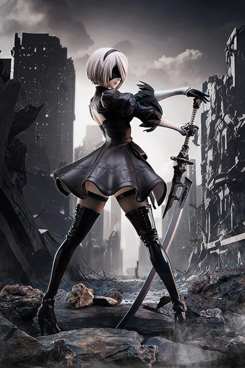 スラっと伸びた美脚に見惚れる！「NieR:Automata」2Bがフィギュア化―1/4スケールならではの大ボリューム