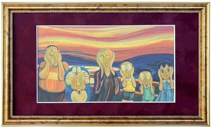 『映画ドラえもん のび太の絵世界物語』名画ジークレー版画「叫び」（C）藤子プロ・小学館・テレビ朝日・シンエイ・ADK 2025