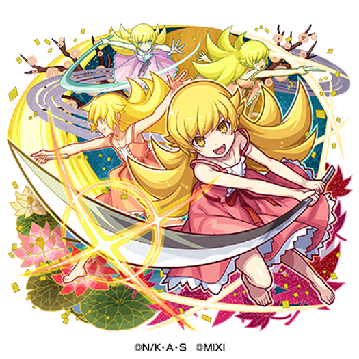 化物語　きゃらスリーブ　忍野忍　戦場ヶ原ひたぎ　八九寺真宵　羽川翼　神原駿河 モンスト×『アニメ〈物語〉シリーズ』】戦場ヶ原ひたぎ、忍野忍