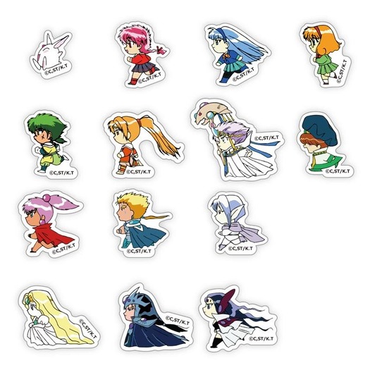 TVアニメ『魔法騎士レイアース』ヴィレヴァン限定アイテム「EDミニキャラダイカットステッカー」（C）CLAMP・ST/講談社・TMS