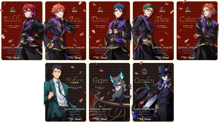『ディズニー ツイステッドワンダーランド ザ アニメーション』シーズン1「エピソード オブ ハーツラビュル」キャラクターポスター