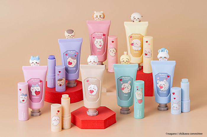 「Lovisia ちいかわマスコットハンドクリーム」「Lovisia ちいかわリップクリーム ハートシリーズ」