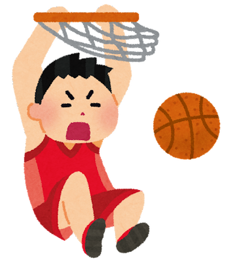 「“バスケ”キャラといえば?」バスケットボール「いらすとや」
