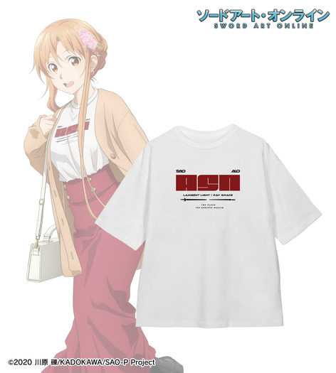 アニメ『ソードアート・オンライン』arti-mate 着用BIGシルエットTシャツ アスナ 描き下ろし カジュアル私服ver. 第3弾