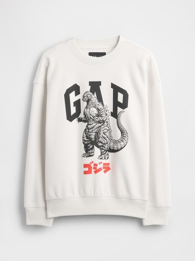 ゴジラ ヴィンテージソフト グラフィック GAPロゴ スウェットシャツ 7,990円 (税込み)
