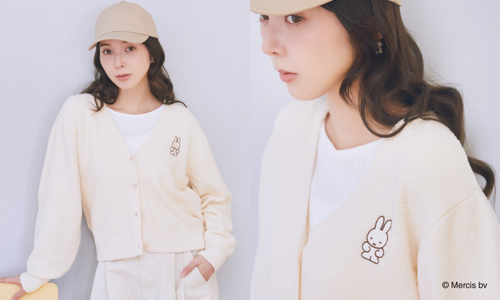 miffy/earth モコモコカーディガン