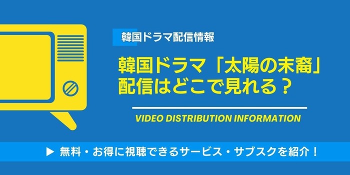 韓国ドラマ「太陽の末裔」配信情報