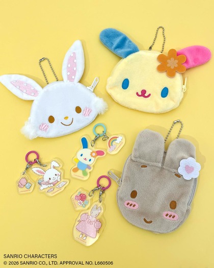 ダイカットポーチ、めじるしチャーム