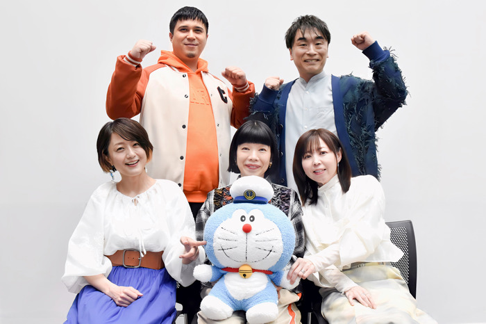 （左上から）木村 昴、関 智一、かかずゆみ、水田わさび、大原めぐみ