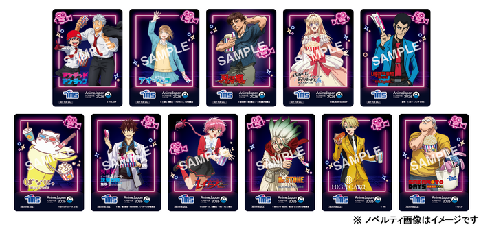 AnimeJapan 2026 トムス/セガブースの来場者ノベルティ「描き下ろしクリアカード」1パックにランダムで3枚封入