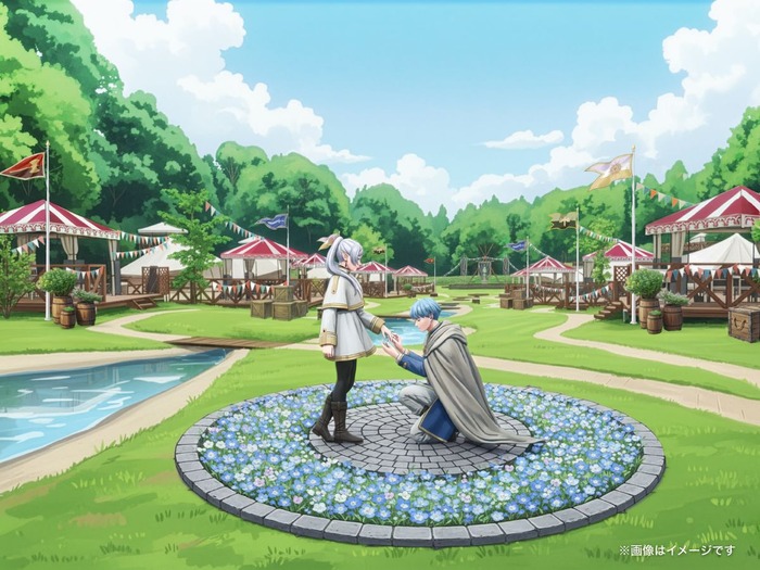 ヒンメルがフリーレンに贈った「鏡蓮華の指輪」のシーンを再現(フォトスポット)