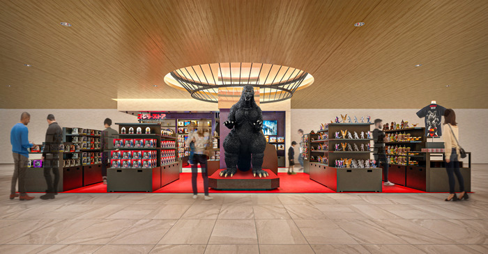 「ゴジラ・ストア Hakata」店内パース