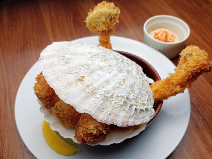 カネゴン「大好きコインがざっくざく~ベビー帆立とエリンギのフライ」/1,100円(税込)