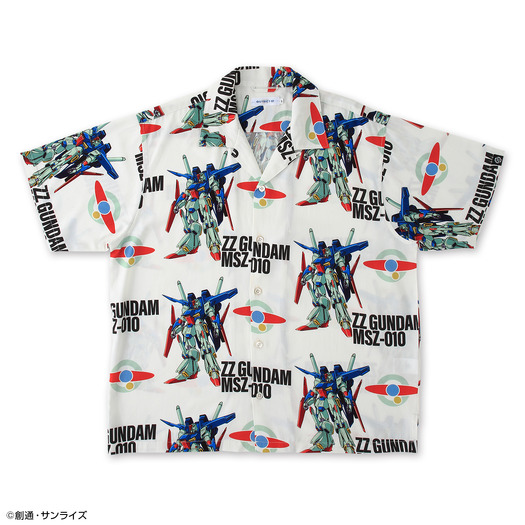 「STRICT-G『機動戦士ガンダムZZ』アロハシャツ」ZZガンダム