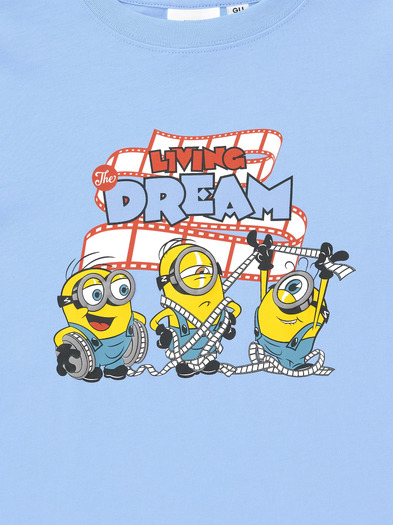 GU「KIDSグラフィックT MINIONS」カラー:62 BLUE部分アップ