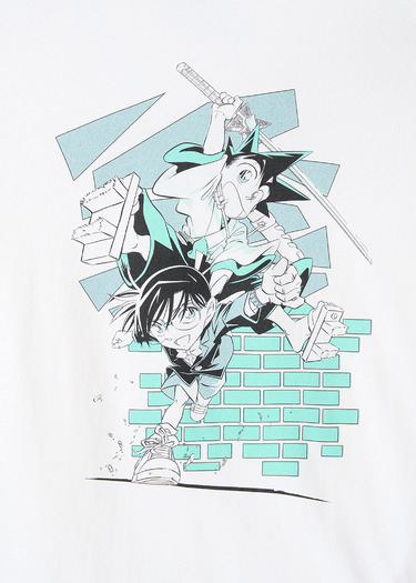 アニメ『真・侍伝YAIBA』×グラニフ 「サムライと名探偵|Tシャツ」部分アップ