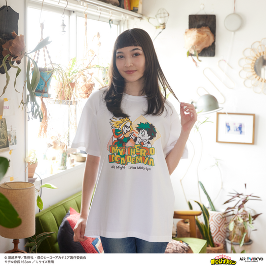 アニメ『僕のヒーローアカデミア』AIR TWOKYO第4期グッズコレクション 「シーンイラストTシャツ 1(緑谷出久&オールマイト)」