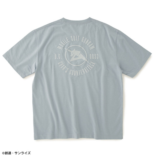 STRICT-G『機動戦士ガンダム 逆襲のシャア』ロゴマーク刺繍Tシャツ アムロ・レイ【再販売:10月お届け】