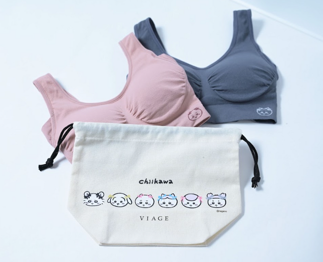「ちいかわ」ハチワレ、うさぎ達が就寝時のバストをケア♪ ナイトブラ&ショーツが発売