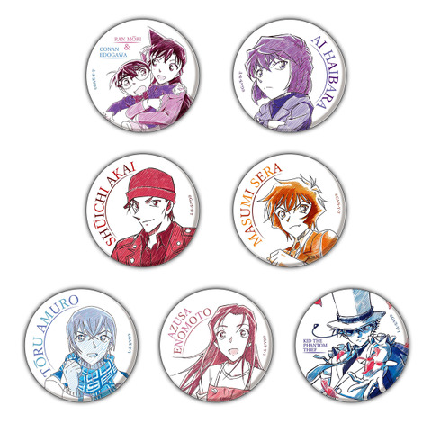 「名探偵コナン」長野県警や警察学校組も！おしゃれなペンシルアート＆ホログラム缶バッジが登場 画像