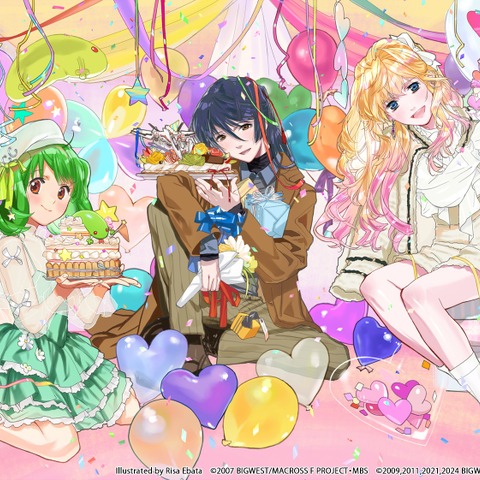 「マクロスF」オールタイムベストアルバム発売決定♪ シェリル、ランカ、アルト集合のジャケ絵公開 画像