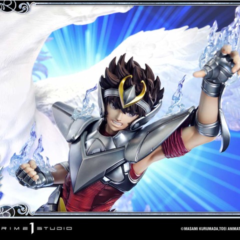 20万円！ 「聖闘士星矢」“燃え上がれ 俺の小宇宙よ！” 星矢が最終青銅聖衣でスタチュー化♪ 光るペガサスで迫力満点 画像