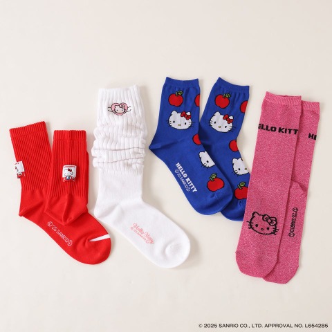平成ギャルな“ルーズソックス”も♪「ハローキティ」×靴下屋コラボで4アイテム登場 画像