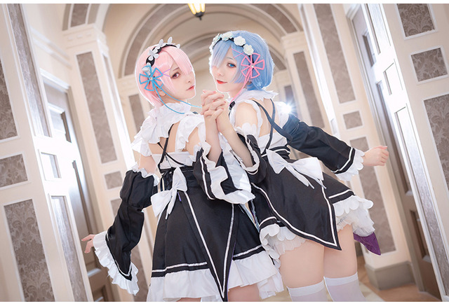 通販限定 Re ゼロから始める異世界生活 コスプレ 日本製 メイド衣装 ラム リゼロ レム コス 衣装 コスチューム メイド服 メイド セットアップ アニメ キャラ キャラクター 可愛い かわいい 小説 ライトノベル 個人撮影 撮影会 イベント おうち 仮装 ハイクオリティ