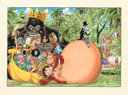 ワンピース」“動物×麦わらの一味”の新作マンガアート登場！「集英社