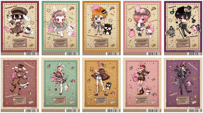 地縛少年花子くん×サンリオ アクリルスタンド 花子くん シナモロール　カード２枚 地縛少年花子くん」シナモロール耳が可愛すぎ♪ サンリオコラボの