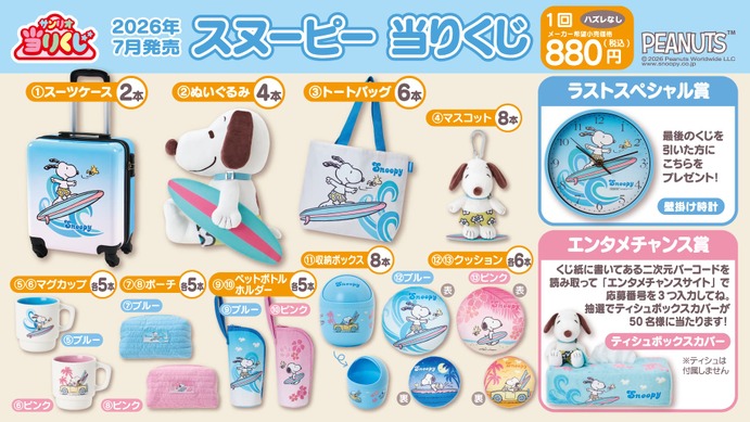 スヌーピー　サンリオ　当りくじ　ラストスペシャル賞　壁掛け時計　①スーツケース 904845.jpg