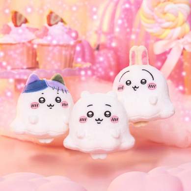 ちいかわ　おばけ...ってこと!?なぷちミニマスコット　ハチワレ　ハロウィン ちいかわ」ハチワレ、うさぎがおばけに♪ ハロウィーンがやってきた