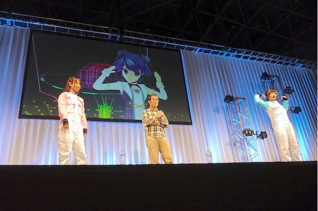 鈴木みのり＆岩井映美里がモーションキャプチャーでアイドルに！ 生放送アニメ「直感×アルゴリズム♪」制作発表ステージ【AJ2017】 画像