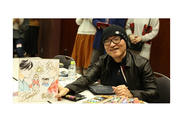 「名探偵コナン」青山剛昌×「ちはやふる」末次由紀 対談 世界で1枚のイラストを即興合作 画像