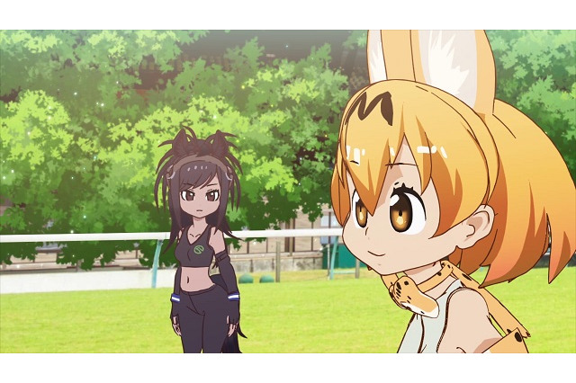 「けものフレンズ」JRAとのコラボ動画「けいばじょう」公開 サーバルたちが競馬場を探検 画像