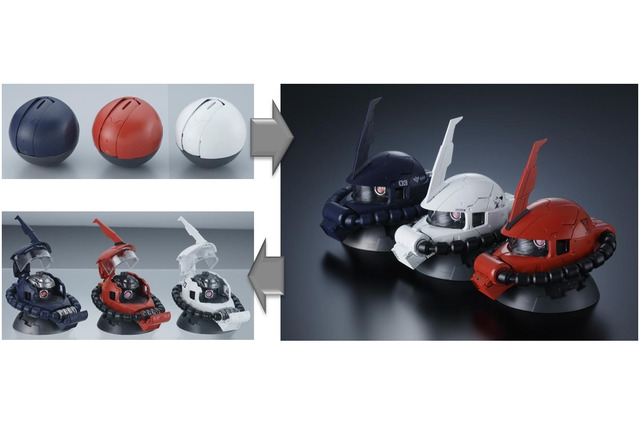 「ガンダム EXCEED MODEL ZAKU HEAD 2」カプセルなしのガシャポン第2弾 シークレットも登場 画像