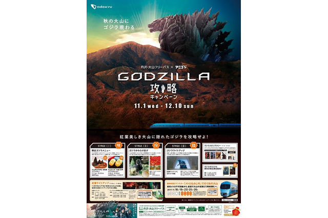「GODZILLA 怪獣惑星」小田急電鉄とコラボ 舞台を巡るフリーパスや花澤香菜アナウンスも 画像