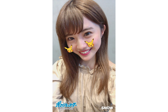「ポケモン」ピカチュウ＆イーブイがほっぺたに！ SNOWコラボスタンプ登場♪　スポーツ観戦にも◎ 画像